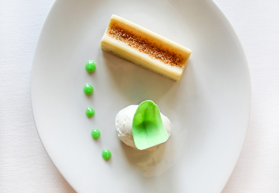 Le dessert glacé à l'Auberge du Rohan à meucon